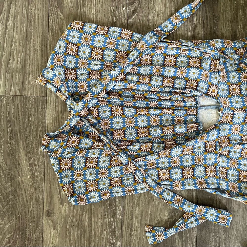 Free People Blue and Orange Patterned Jumpsuit - Picture 8 of 11